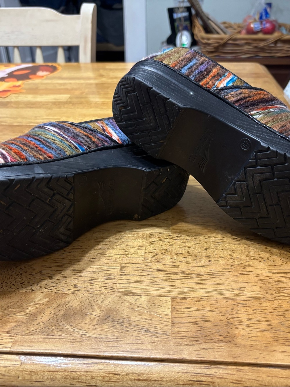 Dansko Professional-Style Multicolor Wool Clogs - Picture 2 of 7